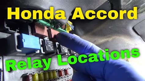 2007 honda accord main relay location